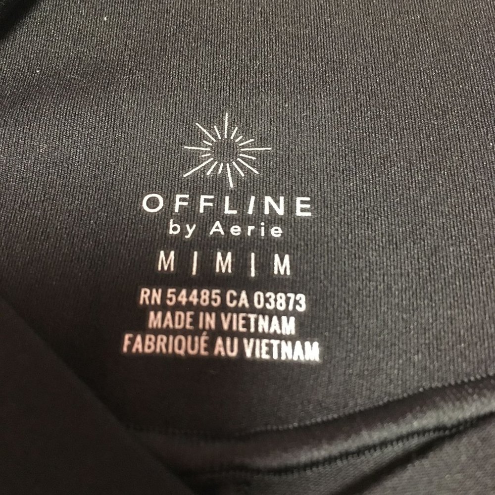 NWT OFFLINE By Aerie Real Me High Waisted Crossover Flare Legging Black Size Med - Picture 8 of 12